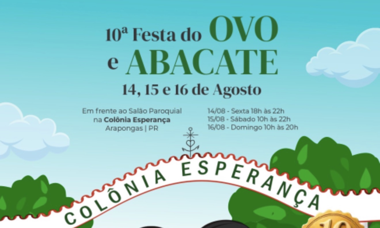 Confira a programação da 10ª Festa do Ovo e do Abacate