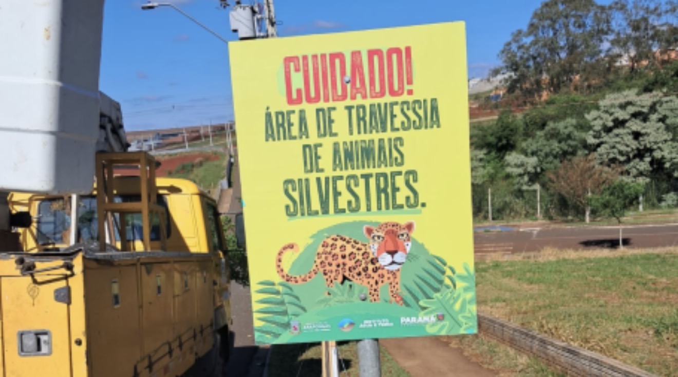 Prefeitura de Arapongas instala mais 10 placas para a proteção de animais
