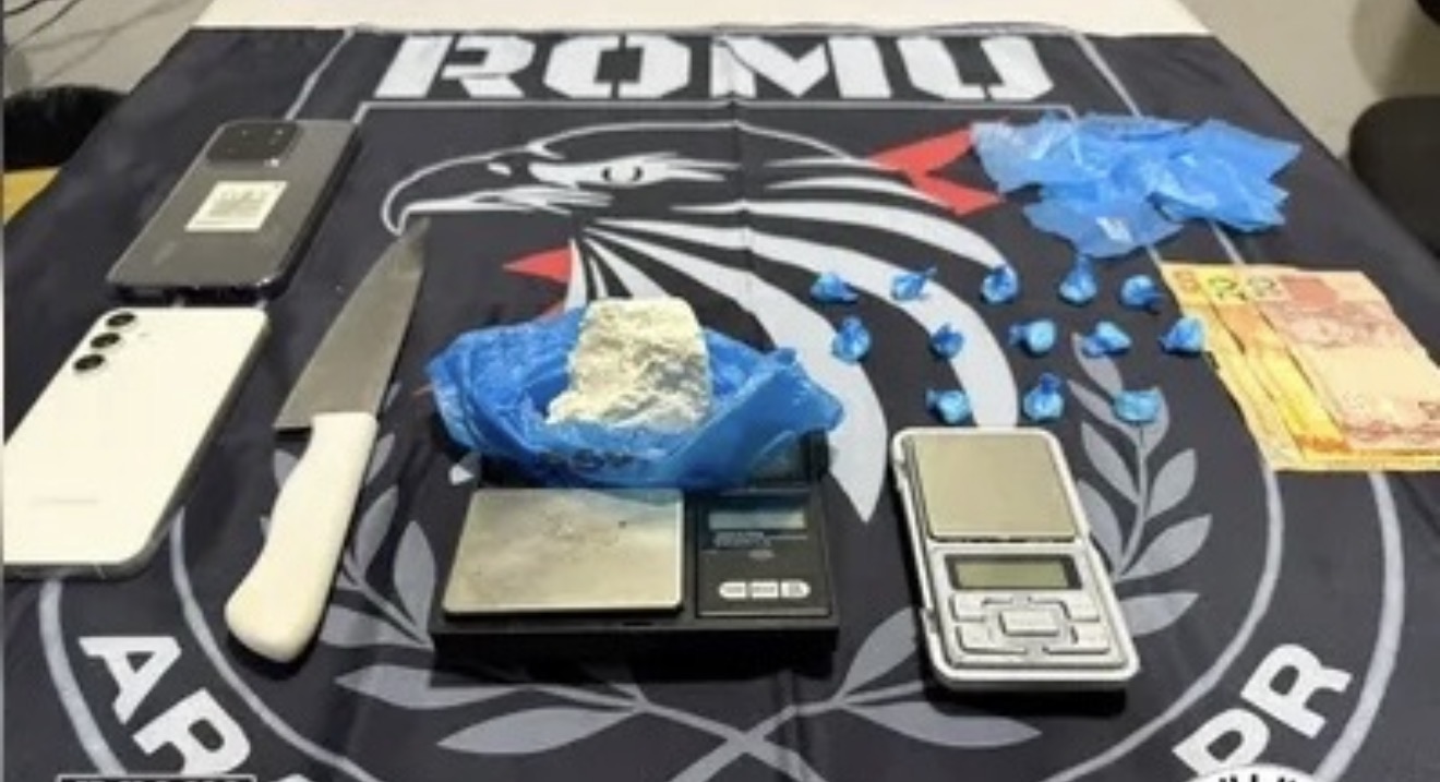 Romu estoura ponto de entrega de cocaína em bairro de Arapongas